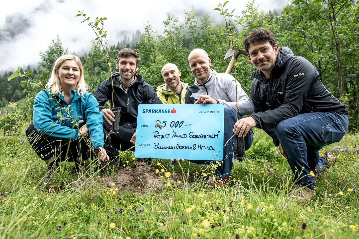 Henkel unterstützt die Revitalisierung des Aufwalds auf der Schwemmalm.